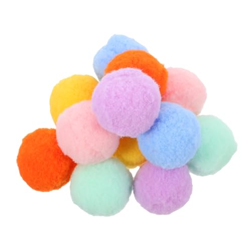 VICASKY 12 Stück Teiliges Katzenspielzeug Bälle Interaktive Geräuscharme Plüschbälle aus Langlebigem Polyester für Indoor Katzen und Kätzchen Selbstunterhaltend Beißfest Fördert Spiel und von VICASKY