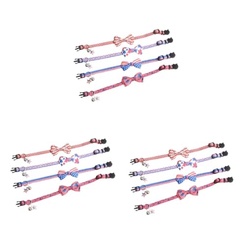 VICASKY 12 Stück Teiliges Verstellbares Haustierhalsband mit Us Flaggen Design Leichtes Komfortables Party Deko für Hunde und Geeignet für Verschiedene und Nationalfeierlichkeiten VICASKY 12 Stück Teiliges Verstellbares Haustierhalsband mit Us Flaggen Design Leichtes Komfortables Party Deko für Hunde und Geeignet für Verschiedene und Nationalfeierlichkeiten von VICASKY