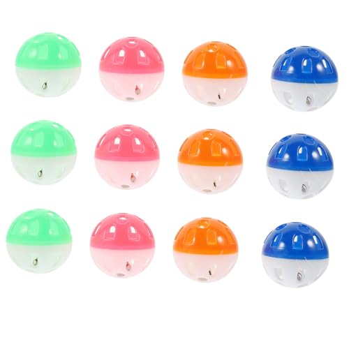 VICASKY 12Stücke Vogelglockenkugeln und Katzenspielzeug mit Bissfestes und Langlebiges Kunststoffmaterial Multifunktionales für Katzen Sicheres Kauen VICASKY 12Stücke Vogelglockenkugeln und Katzenspielzeug mit Bissfestes und Langlebiges Kunststoffmaterial Multifunktionales für Katzen Sicheres Kauen von VICASKY