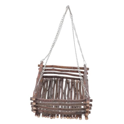 VICASKY 1Satz Hängematte für Kleintiere aus Holz Nest für Hamster Käfigdeko und Entspannen Langlebig für Hamster und Nager von VICASKY