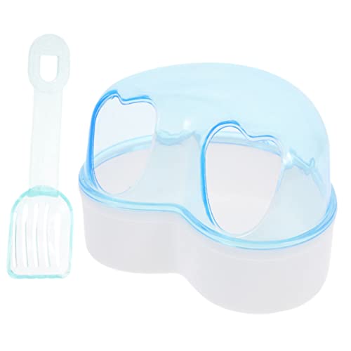 VICASKY 1Satz Hamster Sandbad Box Transparent Hochtransparentes Hamsterbad für Kleine Haustiere Vertiefte Kanten für Badesand Sichere Nutzung mit Glatten Kanten Kreatives Design von VICASKY