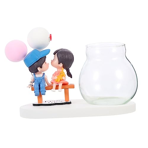 VICASKY 1Satz Hydroponischer Pflanzer Scindapsus Aureus Vase Für Desktop Dekoration Resin Handwerk Deko Für Frauen Tischdeko von VICASKY