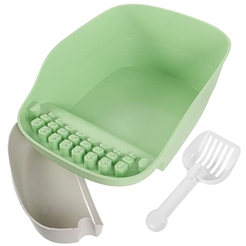 VICASKY 1Satz Katzentoilette Mit Erhöhtem Kätzchen Katzentoilette Avocado Für Kleine Katzen Erleichtert Die Reinigung Und Verhindert Gerüche von VICASKY