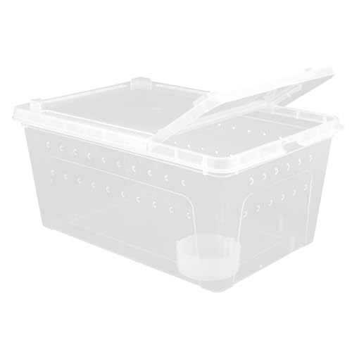 VICASKY Reptilienbox für Klettertiere Transparente Futterbehälter mit Belüftungsöffnungen 2 Stück Robust für Eidechsen Schlangen und Spinnen VICASKY Reptilienbox für Klettertiere Transparente Futterbehälter mit Belüftungsöffnungen 2 Stück Robust für Eidechsen Schlangen und Spinnen von VICASKY