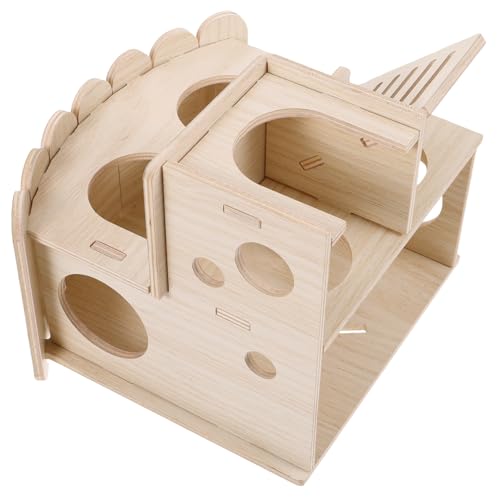 VICASKY 1Stück Doppelstöckiges Hamsterhaus aus Massivem Haustier Nest für Hamster Sicheres und Langlebiges mit Kreativem Lochfensterdesign für Hamster Unterhaltung und Erholung VICASKY 1Stück Doppelstöckiges Hamsterhaus aus Massivem Haustier Nest für Hamster Sicheres und Langlebiges mit Kreativem Lochfensterdesign für Hamster Unterhaltung und Erholung von VICASKY