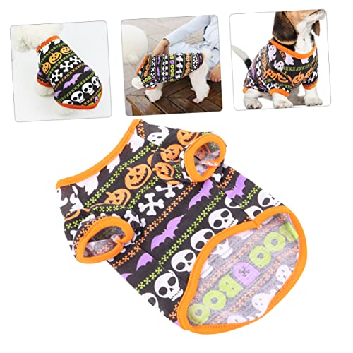 VICASKY 1Stück Halloween Muster Hundeoverall Langlebiges Hundekostüm aus Atmungsaktiv und Bequem für Haustiere für Halloween Partys Süßes Design für Kleine Hunde VICASKY 1Stück Halloween Muster Hundeoverall Langlebiges Hundekostüm aus Atmungsaktiv und Bequem für Haustiere für Halloween Partys Süßes Design für Kleine Hunde von VICASKY