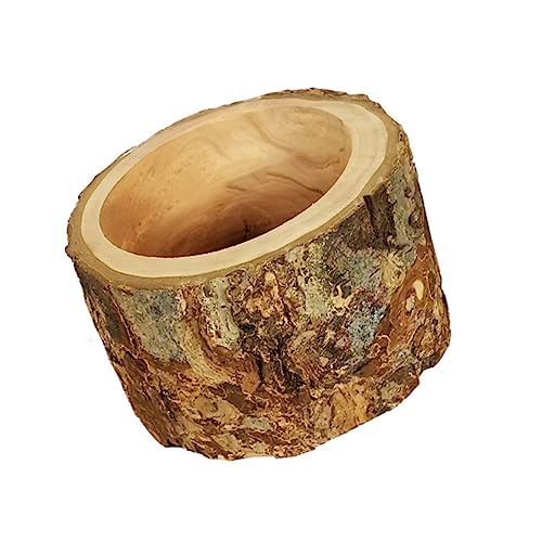 VICASKY 1Stück Holz Haustierschüssel Für Hamster Futterbehälter Aus Apfelholz Zufällige Für Fütterung Kauspielzeug Für Nagetiere von VICASKY