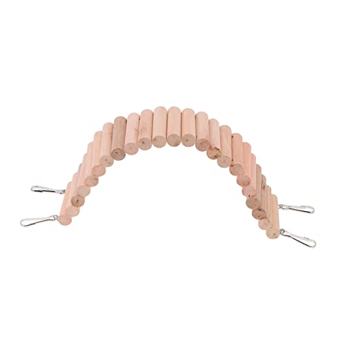 VICASKY 1Stück Holzhamsterkletterleiter Natürliches Versteck für Reptilien für Hamster Eidechsen und Schildkröten Design als Kletterbrücke von VICASKY