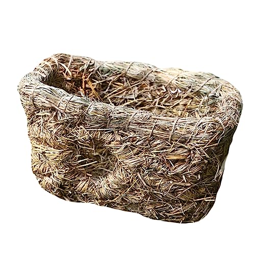 VICASKY 1Stück Kompaktes Handgewebtes Haustiernest aus Stroh mit Doppelloch Design für Kleine Wie Katzen Meerschweinchen und Hasen für Innen und Außenbereiche VICASKY 1Stück Kompaktes Handgewebtes Haustiernest aus Stroh mit Doppelloch Design für Kleine Wie Katzen Meerschweinchen und Hasen für Innen und Außenbereiche von VICASKY