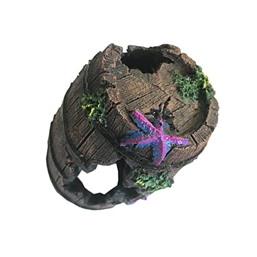 VICASKY 1Stück Künstliches Weinfass Aquarium Dekoration aus Harz Ornament für Wassertank Gartendekoration und Heimdekoration Sicher für Wasserqualität VICASKY 1Stück Künstliches Weinfass Aquarium Dekoration aus Harz Ornament für Wassertank Gartendekoration und Heimdekoration Sicher für Wasserqualität von VICASKY
