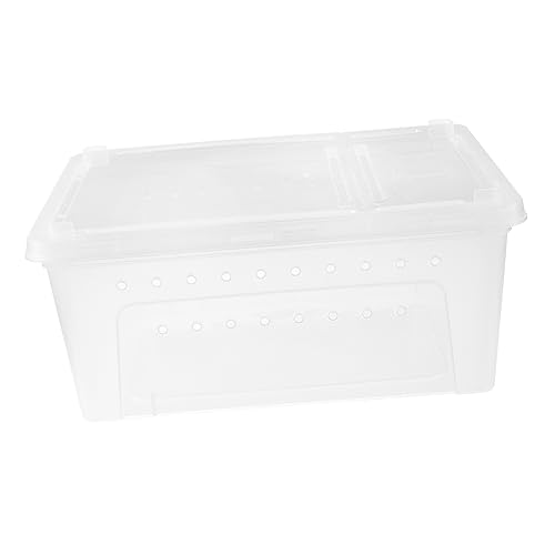 VICASKY 1Stück Kunststoff Reptilienbox Transparent mit Fütterungstür für Reptilien Spinnen Geckos Insekten zu Transportieren Füttern Sicherer Schutz VICASKY 1Stück Kunststoff Reptilienbox Transparent mit Fütterungstür für Reptilien Spinnen Geckos Insekten zu Transportieren Füttern Sicherer Schutz von VICASKY