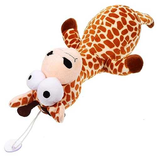 VICASKY 1Stück Plüsch Giraffe Mit Quietschfunktion Ausgestopftes Kauspielzeug Für Kleine Und Trainieren Verhindert Möbelkaubehäuft Und Fördert von VICASKY