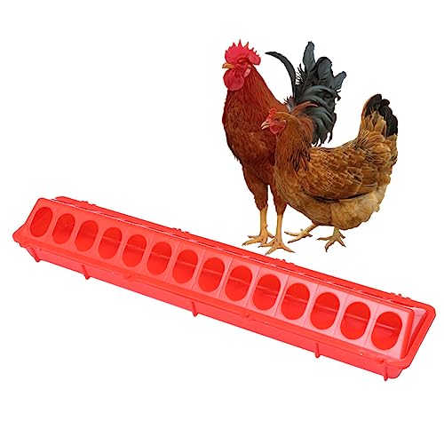 VICASKY 1Stück Taubenzubehör Futterautomat Für Kleine Vögel Roter Vogelfütterer Mit Praktischem Slot Design Für Papageien Wellensittiche Und Tauben von VICASKY