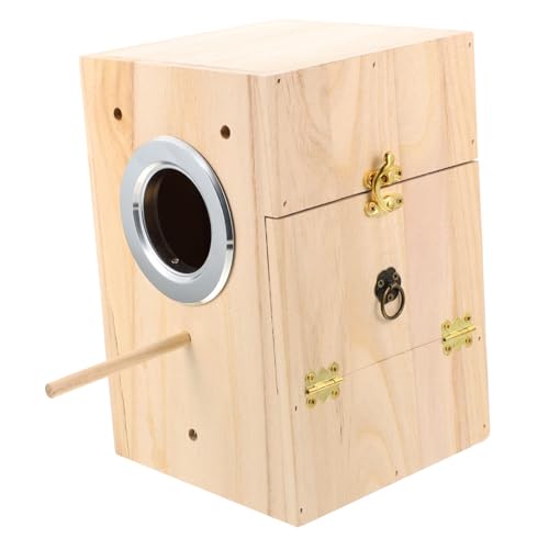 VICASKY 1Stück Vogelzuchtbox aus Holz Nistplatz für Vogelhaus für Papageien Langlebiges und Sicheres Vogelinkubator Zubehör für Aufzucht Häuslicher Umgebung VICASKY 1Stück Vogelzuchtbox aus Holz Nistplatz für Vogelhaus für Papageien Langlebiges und Sicheres Vogelinkubator Zubehör für Aufzucht Häuslicher Umgebung von VICASKY