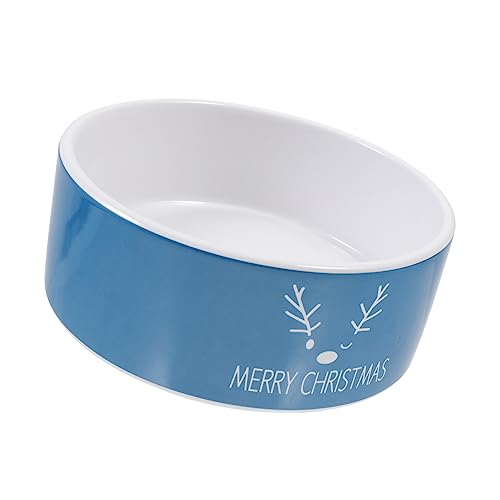 VICASKY 1Stück Weihnachtsthema Keramik Hundenapf Für Katzen Und Niedliche Weihnachtsmotive Füllvolumen Für Haustierfutter Mit Rentier von VICASKY