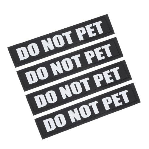 VICASKY 2 Paare Reflektierende Abnehmbare Hundepatches aus Strapazierfähigem PU Material Passend für Hundegeschirr und Weste Verbessert Sichtbarkeit und bei Nacht Praktische Haustier von VICASKY