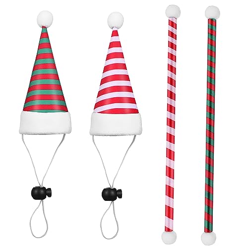 VICASKY 2 Sätze Kleintier Kostümset mit Schal und Mütze Weihnachtsaccessoires für Kleine Haustiere Maschinenwaschbar für Festliche und Partys VICASKY 2 Sätze Kleintier Kostümset mit Schal und Mütze Weihnachtsaccessoires für Kleine Haustiere Maschinenwaschbar für Festliche und Partys von VICASKY