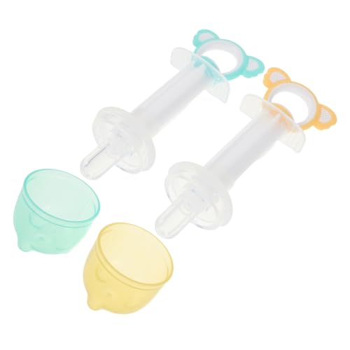 VICASKY 2 Satz Multifunktionaler Pet Futterspender mit Flüssigem Futterspender und Medizin Dosierschlauch Geeignet für Kleine Hunde Katzen Welpen und Kätzchen Präzise Flusskontrolle Weiche von VICASKY