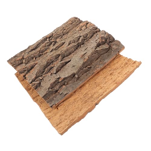 VICASKY 2 Stück Flexibler Korkrinde für Terrarien Dekoration Kletterwand für Reptilien Geeignet für Echsen Schildkröten Chamäleons und Schlangen von VICASKY