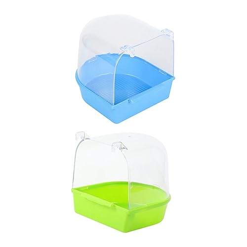 VICASKY 2 Stück Hängende Vogelbadewanne Für Wellensittiche - Kunststoff Badewanne Mit Haken - Ideal Als Zubehör Für Vogelkäfige Perfekt Für Die Pflege Und Hygiene Ihrer Vögel VICASKY 2 Stück Hängende Vogelbadewanne Für Wellensittiche - Kunststoff Badewanne Mit Haken - Ideal Als Zubehör Für Vogelkäfige Perfekt Für Die Pflege Und Hygiene Ihrer Vögel von VICASKY