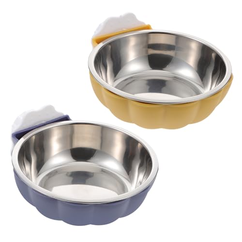 VICASKY 2 Stück Hängender Teiliges Hundebar Multifunktional für Futter Wasser Snacks Platzsparend und Farblich Attraktiv zur Langsames Fressverhalten bei Haustieren von VICASKY