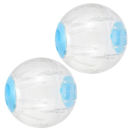 VICASKY 2 Stück Hamster Fitnessball Transparent mit Lüftungslöchern Langlebige Kleine Haustier Laufkugel aus PC Leicht und Kompakt für Zwerghamster und Kleintiere zur Gesunden Bewegung von VICASKY