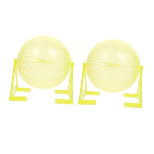 VICASKY 2 Stück Hamster Laufball Mittelgroß Gelb Robust Haustier Fitness Kugel für Kleintiere Stressabbau und Bewegungsförderung im Haushalt VICASKY 2 Stück Hamster Laufball Mittelgroß Gelb Robust Haustier Fitness Kugel für Kleintiere Stressabbau und Bewegungsförderung im Haushalt von VICASKY