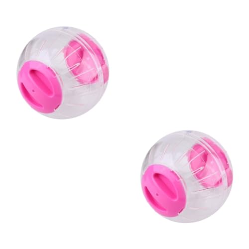 VICASKY 2 Stück Hamster Laufkugel Transparent Mini Kunststoffspielzeug für Kleintiere Tragbar Leichtgewichtig Sicheres Hamster zur Gesunden Bewegung und Gerbils von VICASKY
