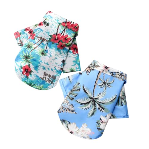 VICASKY 2 Stück Hawaii Hundeshirts aus Atmungsaktivem Polyester Dekorative Sommerkleidung für Kleine bis Mittlere Hunde Modische Pet Shirts für Strand Party Urlaub und Alltag VICASKY 2 Stück Hawaii Hundeshirts aus Atmungsaktivem Polyester Dekorative Sommerkleidung für Kleine bis Mittlere Hunde Modische Pet Shirts für Strand Party Urlaub und Alltag von VICASKY