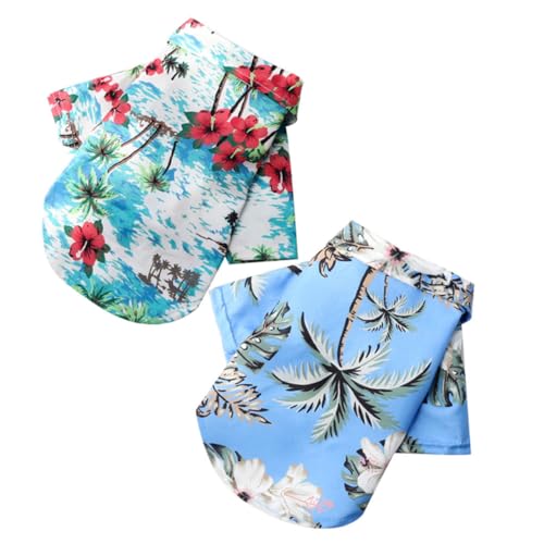 VICASKY 2 Stück Hawaiian Dog Shirts Sommerleichtes Bequemes Haustierhemd für Kleine und Mittelgroße Hunde Strand und Urlaubskleidung mit Lebhaftem Farbdesign für Party und Alltag VICASKY 2 Stück Hawaiian Dog Shirts Sommerleichtes Bequemes Haustierhemd für Kleine und Mittelgroße Hunde Strand und Urlaubskleidung mit Lebhaftem Farbdesign für Party und Alltag von VICASKY