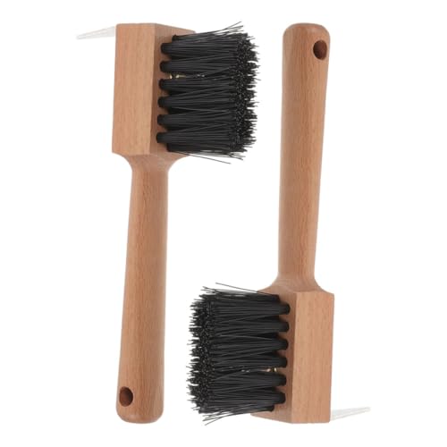 VICASKY 2 Stück Hufbürste mit Holzgriff für Hufreinigung und Pflege von Farmtieren Robustes Hufpflegewerkzeug für Effektive und Pflegeaufgaben VICASKY 2 Stück Hufbürste mit Holzgriff für Hufreinigung und Pflege von Farmtieren Robustes Hufpflegewerkzeug für Effektive und Pflegeaufgaben von VICASKY