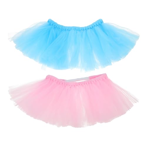 VICASKY 2 Stück Hundetüllrock Tutu Welpen Ballerina Kostümrock aus Weichem Elastischem Material für Mittelgroße Hunde Bequemes An Ausziehen für Hundegeburtstag und Besondere Anlässe von VICASKY