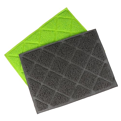 VICASKY 2 Stück Katzenstreumatte Saugfähige Matte Für Hundewassernapf Einlagen Katzen Tischset Katzen Futtermatte Katzen Futterunterlage Haustier Tischset Katzenstreu Pad von VICASKY
