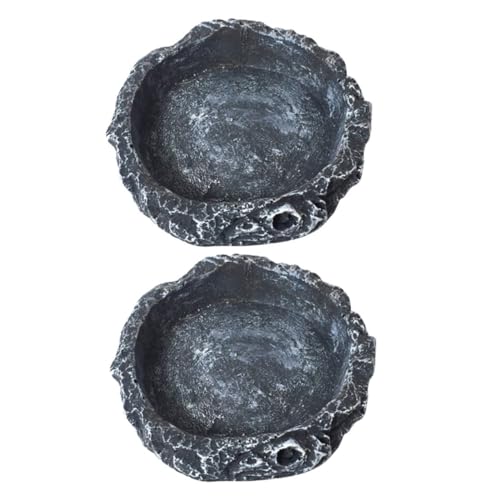 VICASKY 2stücke Reptilien Futter Und Wassernapf Kleine Runde Schalen Steinwurm-Design Für Schildkröten Eidechsen Schlangen Geeignet Für Terrarien Und Außenbereiche Kippsicherer Boden VICASKY 2stücke Reptilien Futter Und Wassernapf Kleine Runde Schalen Steinwurm-Design Für Schildkröten Eidechsen Schlangen Geeignet Für Terrarien Und Außenbereiche Kippsicherer Boden von VICASKY
