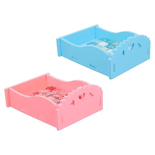 VICASKY 2 Stück Kühlmatte für Hamster Teiliges Sommerbett für Kleine Haustiere rutschfeste Schlafmatte für Nickerchen und Entspannte Zufällige Farbe Zufällige Farbe von VICASKY