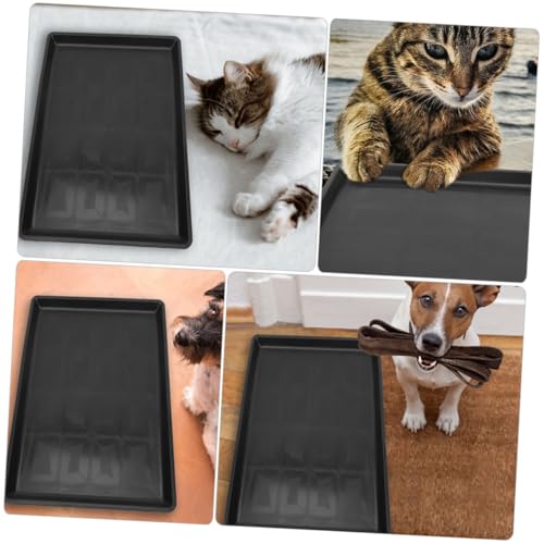 VICASKY 2 Stück Langlebige Kunststoff Haustier Toiletten Tabletts Schwarz aus Material für Katzentransportkäfige Hygienisch Auslaufsicher Pflegeleicht von VICASKY