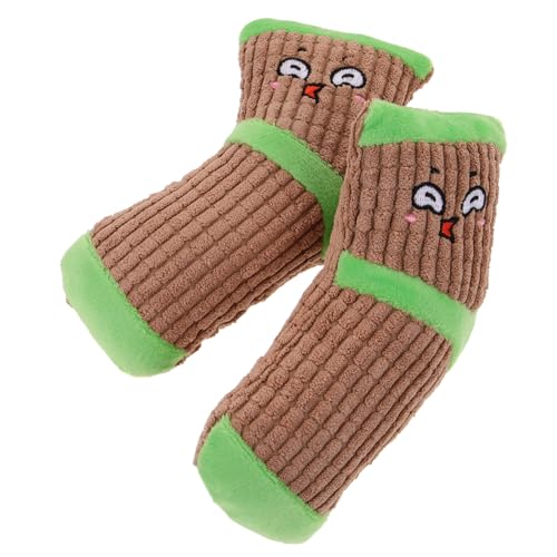 VICASKY 2 Stück Plüsch Kauspielzeug für Hunde Quietschendes Socken Design Baumwollmaterial Robust und Zahnreinigend Interaktives Welpen für Drinnen und Draußen Fördert Spielerische von VICASKY