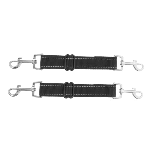 VICASKY 2 Stück Reflektierender Hundehalsband Verbinder Verstellbarer Nylon Koppler mit Doppeltem Haken Sicherheitsschnalle für Mehrfach Sichtbarkeit bei Dunkelheit Langlebig und von VICASKY
