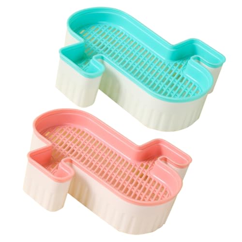 VICASKY 2 Stück Soillose Katzengras Pflanzbox Blau und Praktische Hydroponische Katzenminze Anzuchtbox für Zuhause Langlebig Leicht zu Reinigen Großer Wasserspeicher für Balkon und von VICASKY