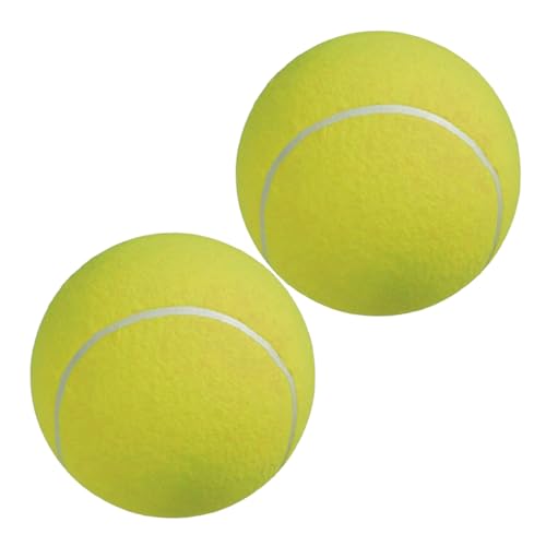 VICASKY 2 Stück Teiliges Großer Aufblasbarer Tennisball aus Flexiblem Gummi Weiche Filzoberfläche Langlebiges Hundespielzeug und Kinderspielball Geeignet als Haustier Kauspielzeug und VICASKY 2 Stück Teiliges Großer Aufblasbarer Tennisball aus Flexiblem Gummi Weiche Filzoberfläche Langlebiges Hundespielzeug und Kinderspielball Geeignet als Haustier Kauspielzeug und von VICASKY
