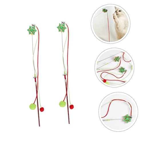 VICASKY 2 Stück Teiliges Katzenangel mit Glocke Langlebiger Cat Teaser Stick aus Bewegliches Xmas Katzen zur Beschäftigung Katzenaktivität VICASKY 2 Stück Teiliges Katzenangel mit Glocke Langlebiger Cat Teaser Stick aus Bewegliches Xmas Katzen zur Beschäftigung Katzenaktivität von VICASKY