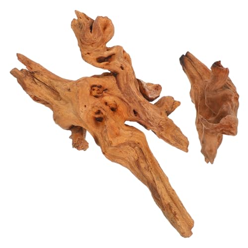 VICASKY 2 Stück Teiliges Natürliche Aquarium Driftwood Zweige Dekorative Holzäste für Fischbecken Gestaltung und Reptilienterrarium Natürliche Widerstandsfähige und Fischfreundliche von VICASKY