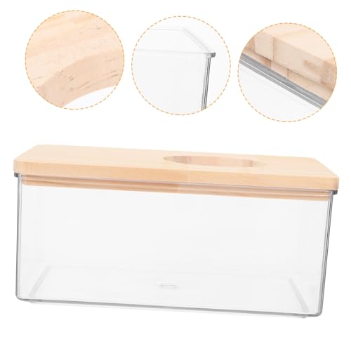 VICASKY 2 Stück Teiliges Sandbad für Hamster und Chinchillas Kleine Transparente Badewanne Multifunktional als Toilette und Badekasten Leicht zu Reinigen Sicher für Kleintiere von VICASKY