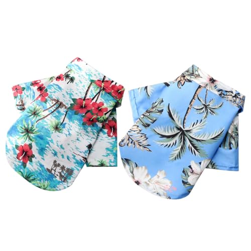 VICASKY 2 Stück Teiliges Tropisches Haustier Hemden aus Atmungsaktivem Polyester Stilvolle Hundebekleidung im Hawaiianischen Sommerstil Leicht Bequem Geeignet für Kleine und Mittlere Hunde VICASKY 2 Stück Teiliges Tropisches Haustier Hemden aus Atmungsaktivem Polyester Stilvolle Hundebekleidung im Hawaiianischen Sommerstil Leicht Bequem Geeignet für Kleine und Mittlere Hunde von VICASKY