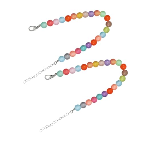VICASKY 2 Stück Teiliges Verstellbares Hundehalsband mit Perlen Candy Farben Harzmaterial Modisches Hundehalsband für Kleine Hunde Bequemes Schmuck Accessoire für Fotoshootings und von VICASKY