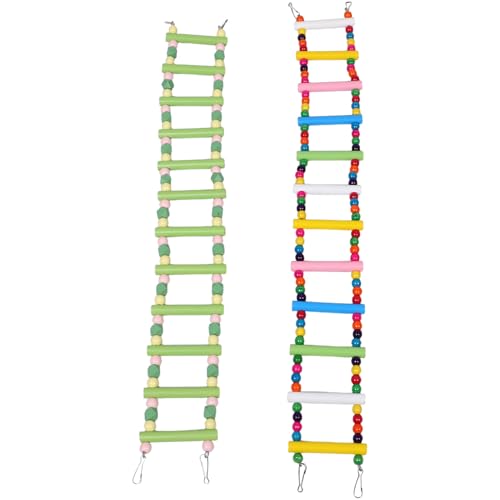 VICASKY 2 Stück Teiliges Vogel-kletterleiter Holz Bunte Macaron-Farben Sichere Papagei-spielleiter für Kleine bis Mittelgroße Vögel Einfache Installation und Reinigung Dekorative VICASKY 2 Stück Teiliges Vogel-kletterleiter Holz Bunte Macaron-Farben Sichere Papagei-spielleiter für Kleine bis Mittelgroße Vögel Einfache Installation und Reinigung Dekorative von VICASKY