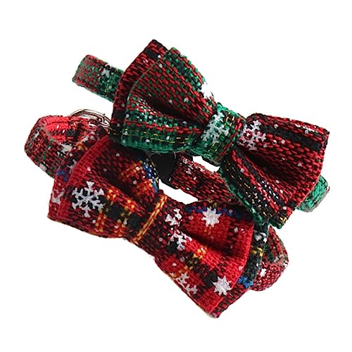 VICASKY 2 Stück Verstellbares Katzenhalsband Set Weihnachtsdesign Rot Grün Komfortabler Verstellbarer Halsring für Mittelgroße Haustiere Festliche Katzen und Welpenhalskette Einfach VICASKY 2 Stück Verstellbares Katzenhalsband Set Weihnachtsdesign Rot Grün Komfortabler Verstellbarer Halsring für Mittelgroße Haustiere Festliche Katzen und Welpenhalskette Einfach von VICASKY