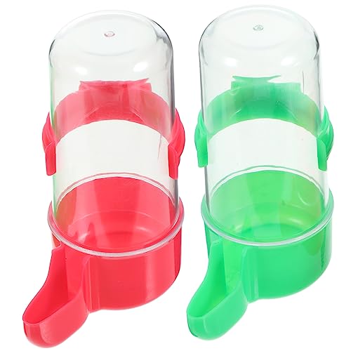 VICASKY 2 Stück Vogel Wasserspender für Käfig Großer Futterspender mit Glatten Kanten Dekorativ und Praktisch Geeignet für Papageien und Andere Ziervögel Rot und Grün VICASKY 2 Stück Vogel Wasserspender für Käfig Großer Futterspender mit Glatten Kanten Dekorativ und Praktisch Geeignet für Papageien und Andere Ziervögel Rot und Grün von VICASKY