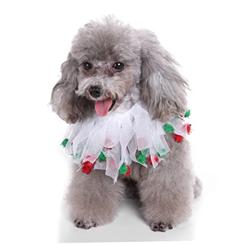 VICASKY 2 Stück Weihnachtlicher Hundehalskragen Dekorative Elastische für Haustiere für Hochzeiten Geburtstagsfeiern und Weihnachten Langlebig und Auffällig von VICASKY