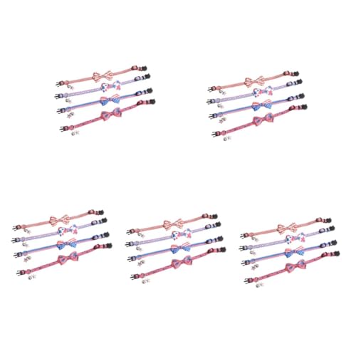 VICASKY 20 Stück Teiliges Independence Day Haustier Verstellbar Dekoratives Flaggen Design Geflochtenes Material Geeignet für Hunde und Festliche Tieraccessoires VICASKY 20 Stück Teiliges Independence Day Haustier Verstellbar Dekoratives Flaggen Design Geflochtenes Material Geeignet für Hunde und Festliche Tieraccessoires von VICASKY